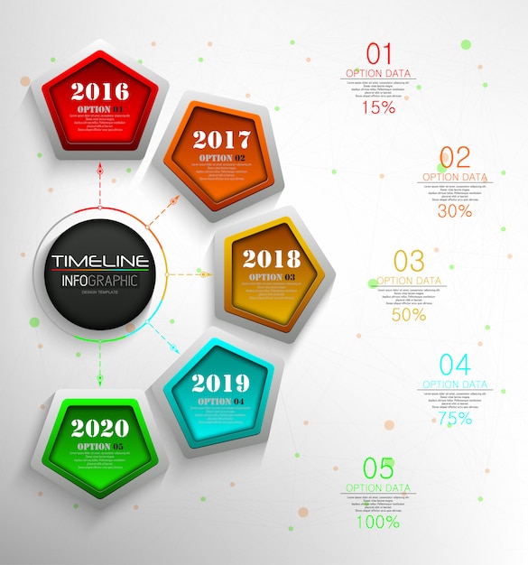 Concepto de plantilla de negocio de información gráfica