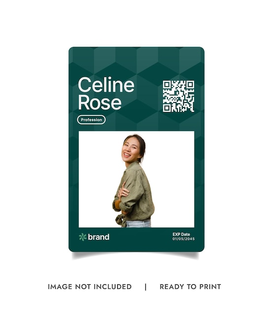 Concepto de plantilla de tarjetas de identificación modernas con imagen