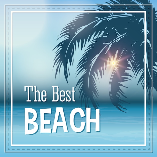 Concepto de playa con diseño de icono