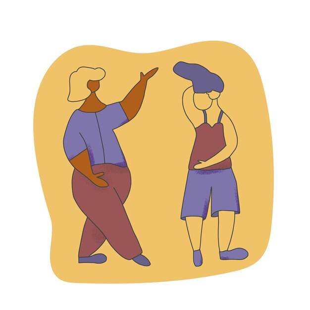 Concepto positivo del cuerpo Diseño plano de color vectorial