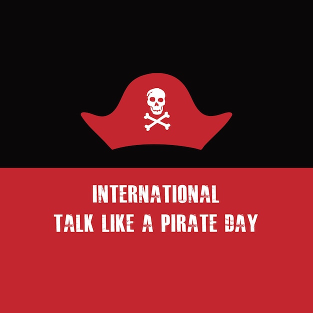 Concepto de póster del Día Internacional de Hablar como un Pirata Día Internacional de Hablar como un Pirata