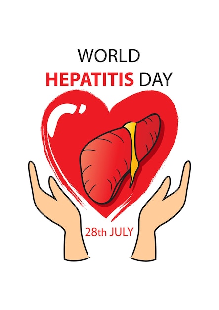 Concepto de póster del Día Mundial de la Hepatitis 28 de julio