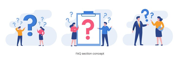 Vector concepto de preguntas frecuentes, soporte al cliente, ilustración vectorial plana.