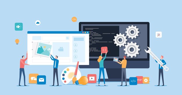 concepto de proceso de diseño de aplicaciones web y móviles