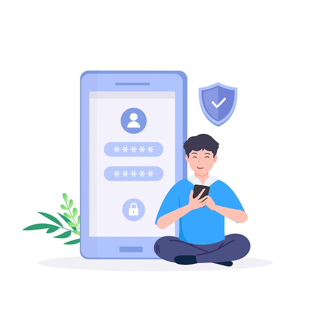 Concepto de protección de datos Escudo de gestión de datos informáticos y protección de datos