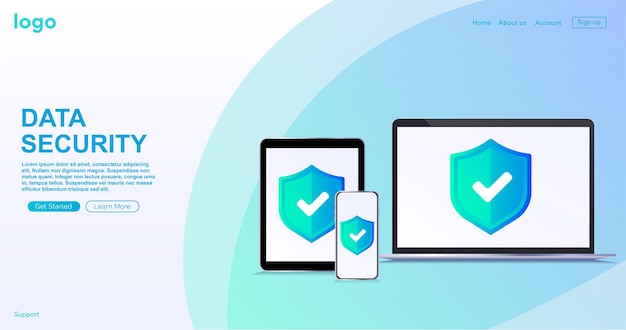 Concepto de protección de datos Protección de seguridad de datos Protección de seguridad y antivirus Centro de datos
