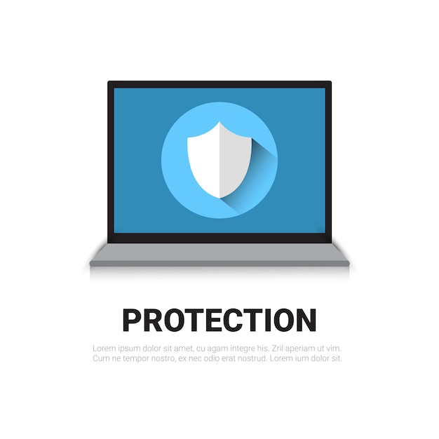 Vector concepto de protección de datos