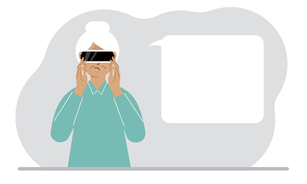 El concepto de realidad aumentada o extendida Mujer con gafas 3D o auriculares de realidad virtual
