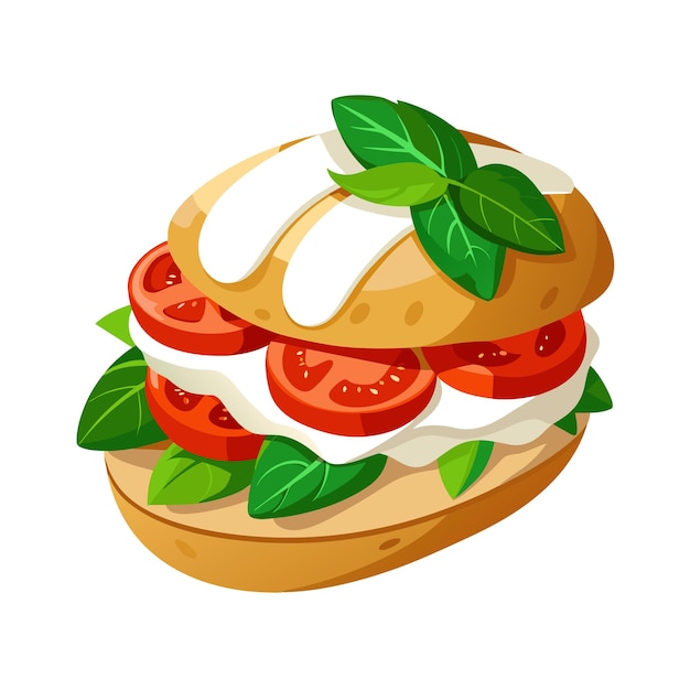 Concepto realista de ilustración vectorial de sándwich