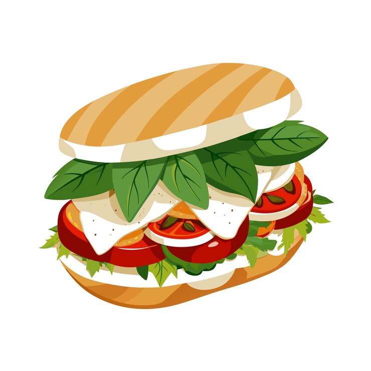 Vector concepto realista de ilustración vectorial de sándwich