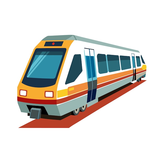 Concepto realista de ilustración vectorial de trenes