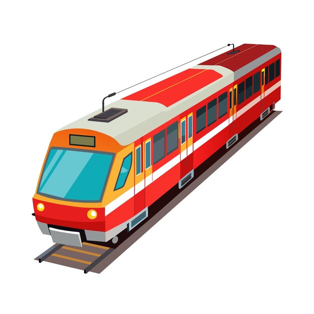 Concepto realista de ilustración vectorial de trenes