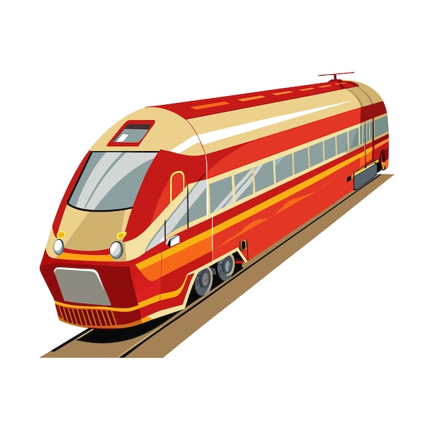 Concepto realista de ilustración vectorial de trenes