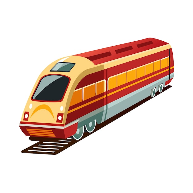 Concepto realista de ilustración vectorial de trenes