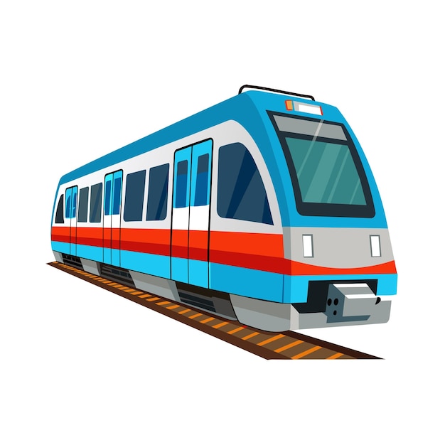 Concepto realista de ilustración vectorial de trenes