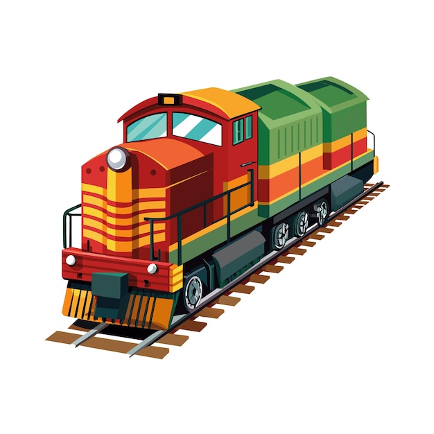 Concepto realista de ilustración vectorial de trenes