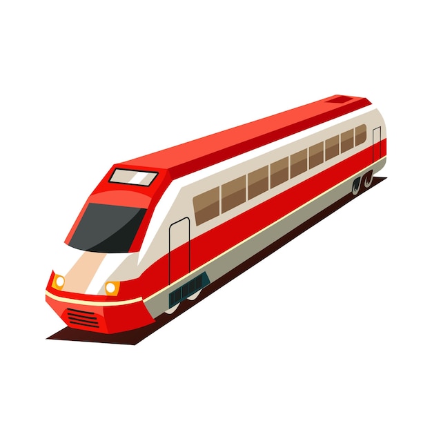 Concepto realista de ilustración vectorial de trenes