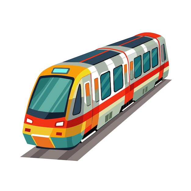 Concepto realista de ilustración vectorial de trenes