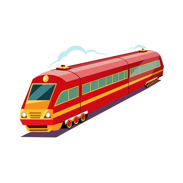 Concepto realista de ilustración vectorial de trenes