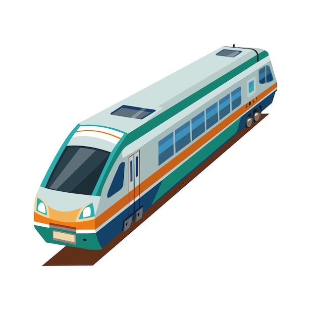 Concepto realista de ilustración vectorial de trenes