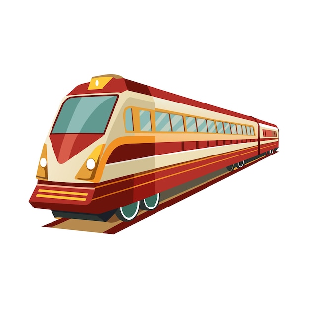 Concepto realista de ilustración vectorial de trenes