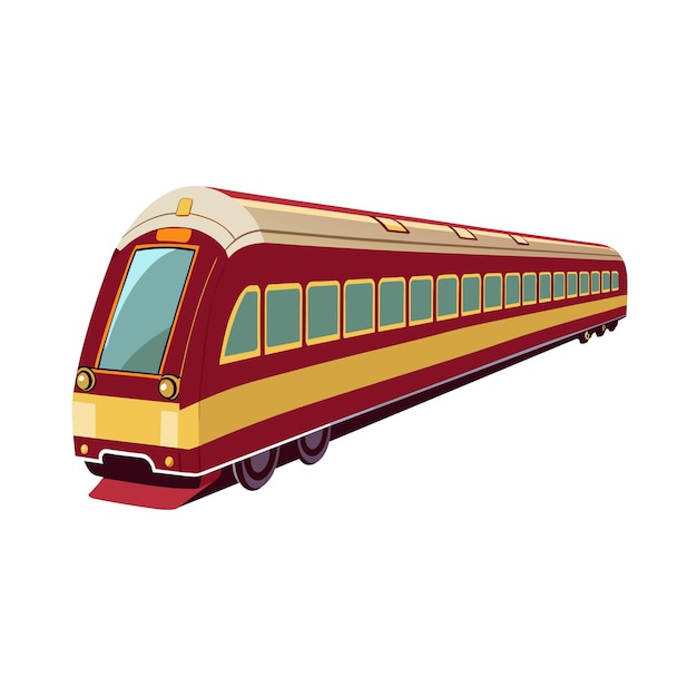 Concepto realista de ilustración vectorial de trenes