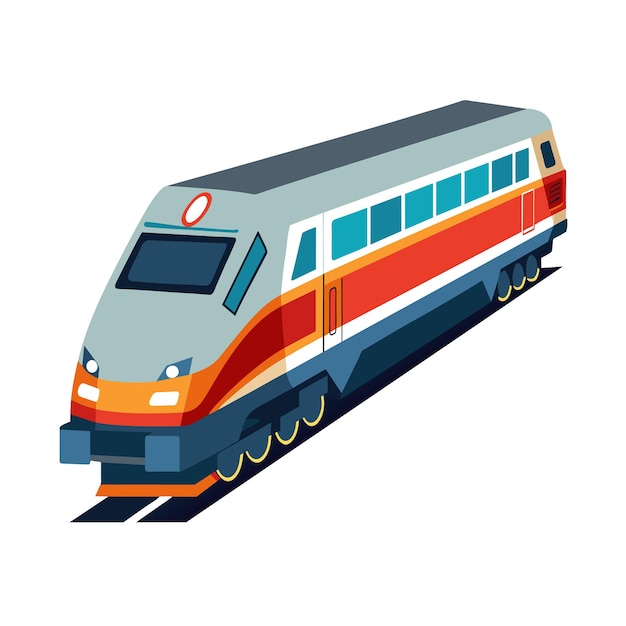 Concepto realista de ilustración vectorial de trenes