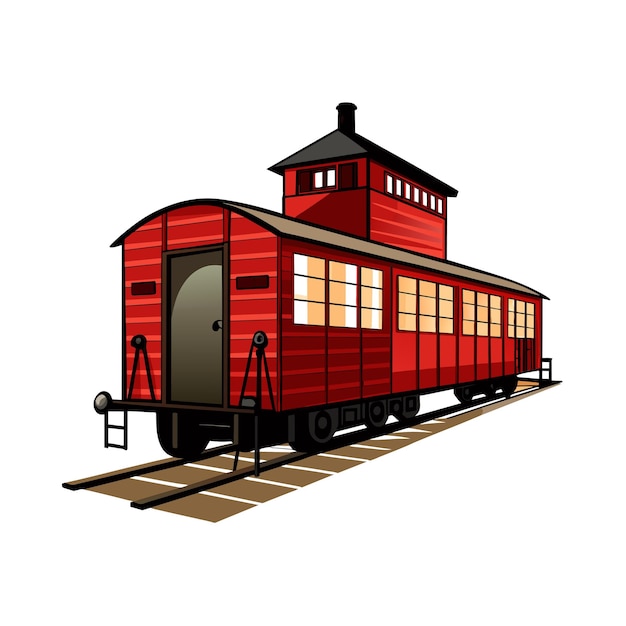 Concepto realista de ilustración vectorial de trenes