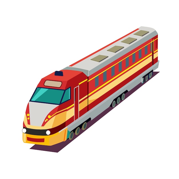 Concepto realista de ilustración vectorial de trenes