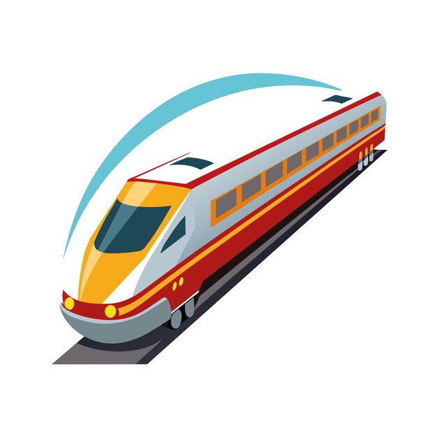 Concepto realista de ilustración vectorial de trenes