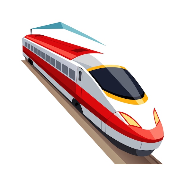 Concepto realista de ilustración vectorial de trenes