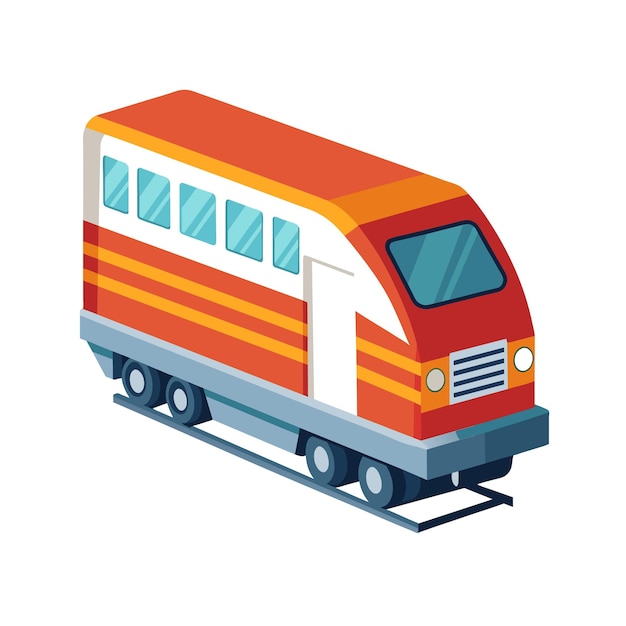 Concepto realista de ilustración vectorial de trenes