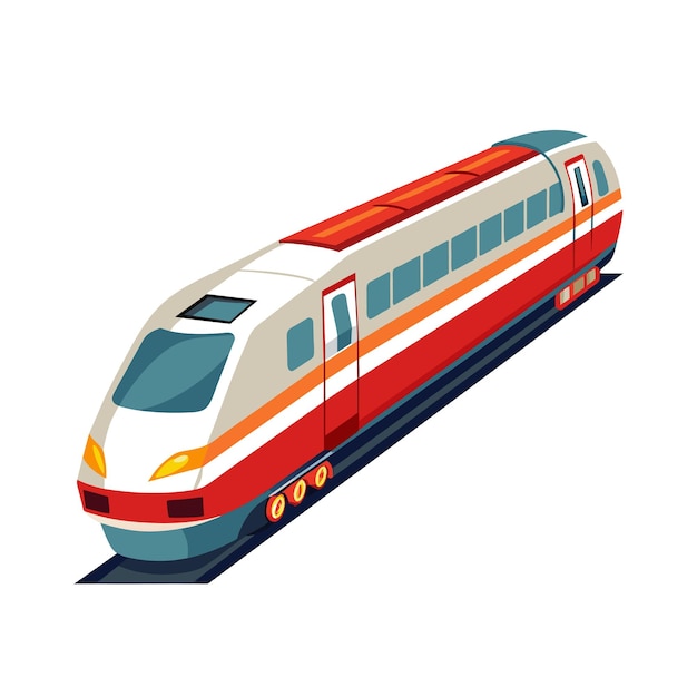 Concepto realista de ilustración vectorial de trenes