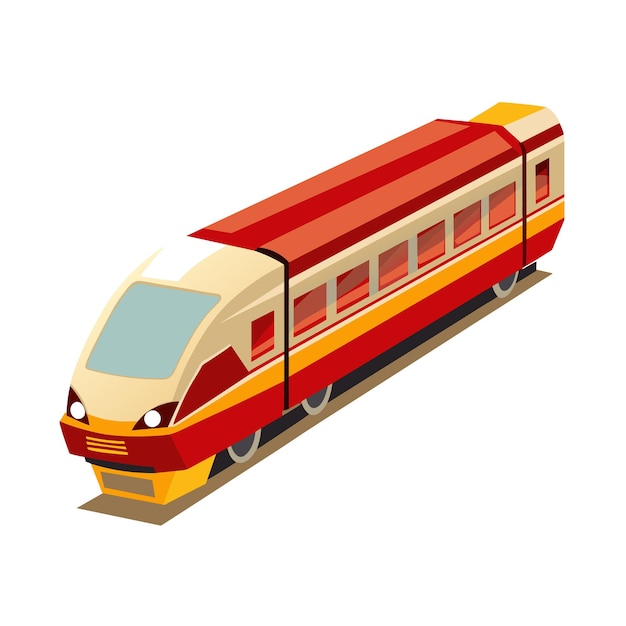 Concepto realista de ilustración vectorial de trenes