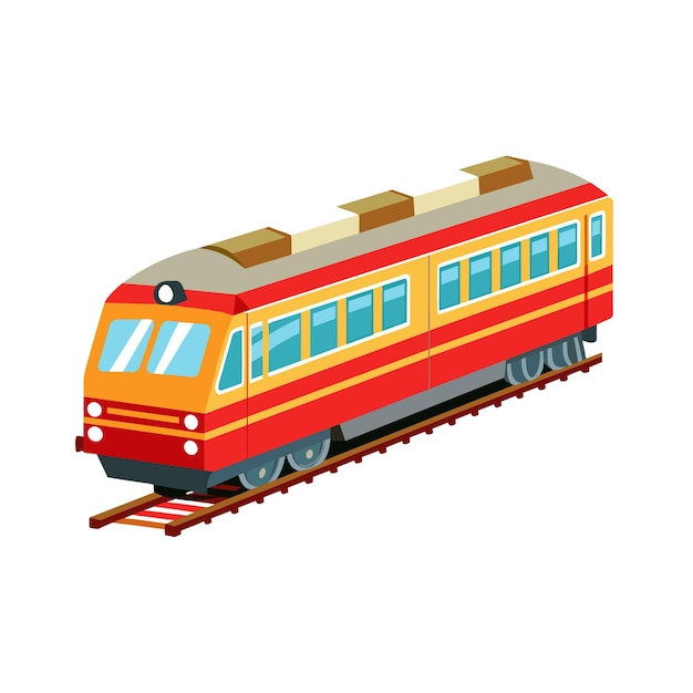 Concepto realista de ilustración vectorial de trenes