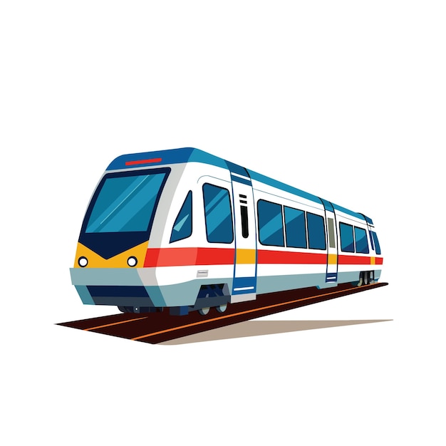 Concepto realista de ilustración vectorial de trenes