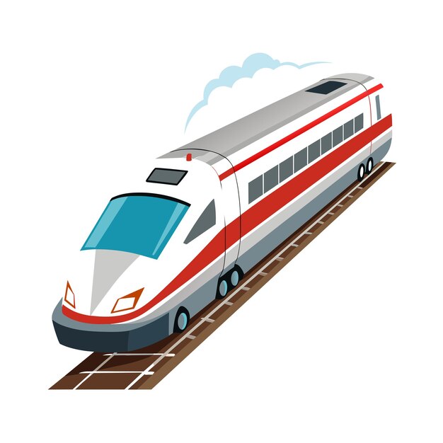 Concepto realista de ilustración vectorial de trenes