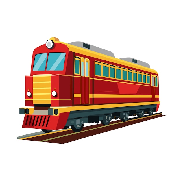 Concepto realista de ilustración vectorial de trenes