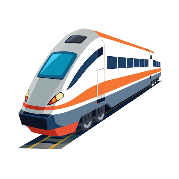 Concepto realista de ilustración vectorial de trenes