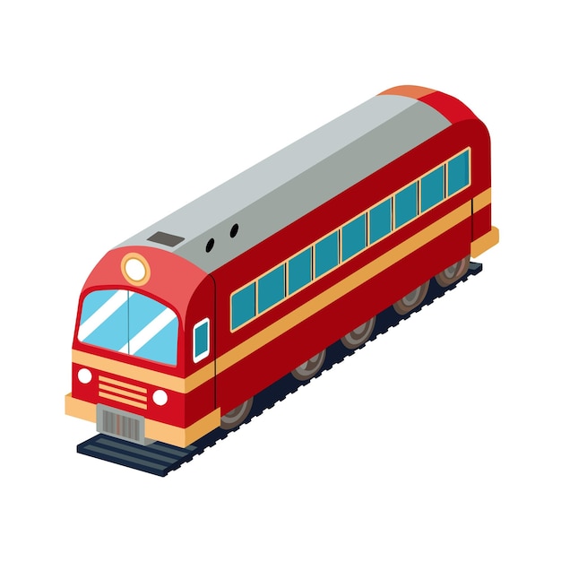 Concepto realista de ilustración vectorial de trenes