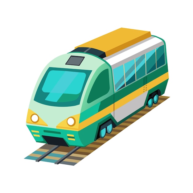 Concepto realista de ilustración vectorial de trenes