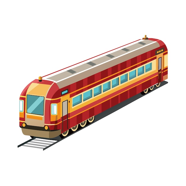 Concepto realista de ilustración vectorial de trenes