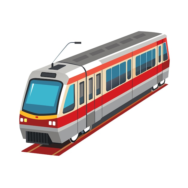 Concepto realista de ilustración vectorial de trenes