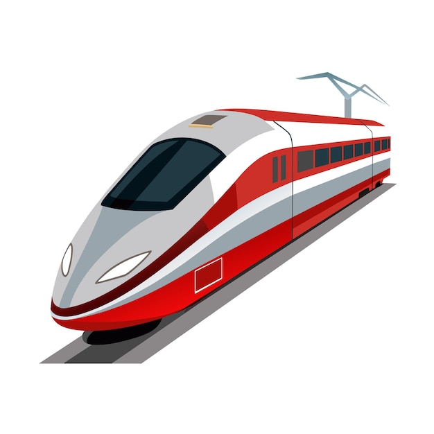 Concepto realista de ilustración vectorial de trenes