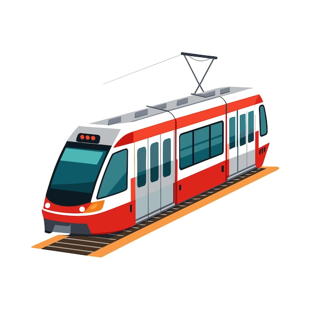 Concepto realista de ilustración vectorial de trenes