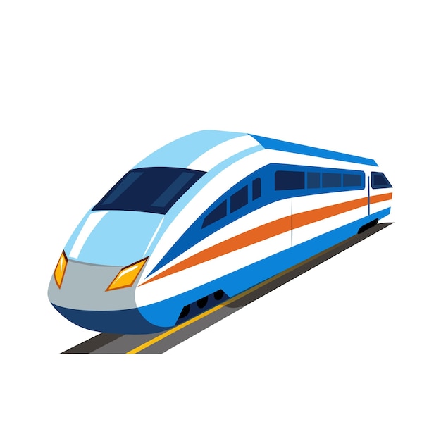 Concepto realista de ilustración vectorial de trenes