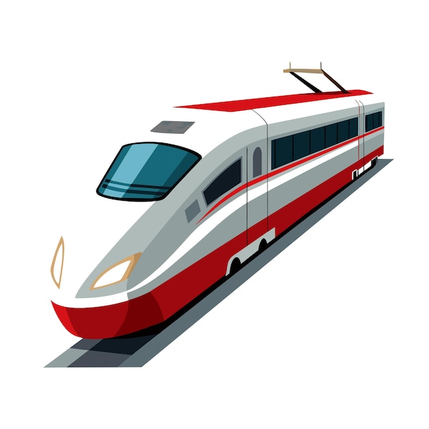 Concepto realista de ilustración vectorial de trenes