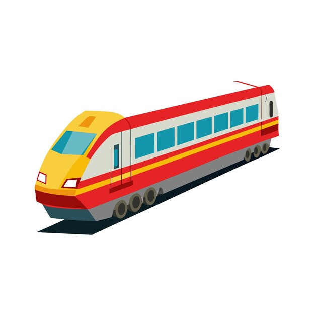 Concepto realista de ilustración vectorial de trenes