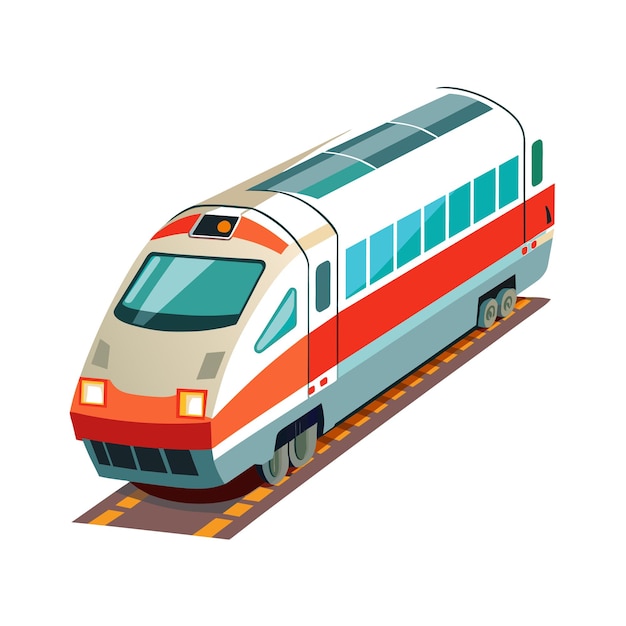Concepto realista de ilustración vectorial de trenes