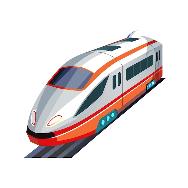 Concepto realista de ilustración vectorial de trenes
